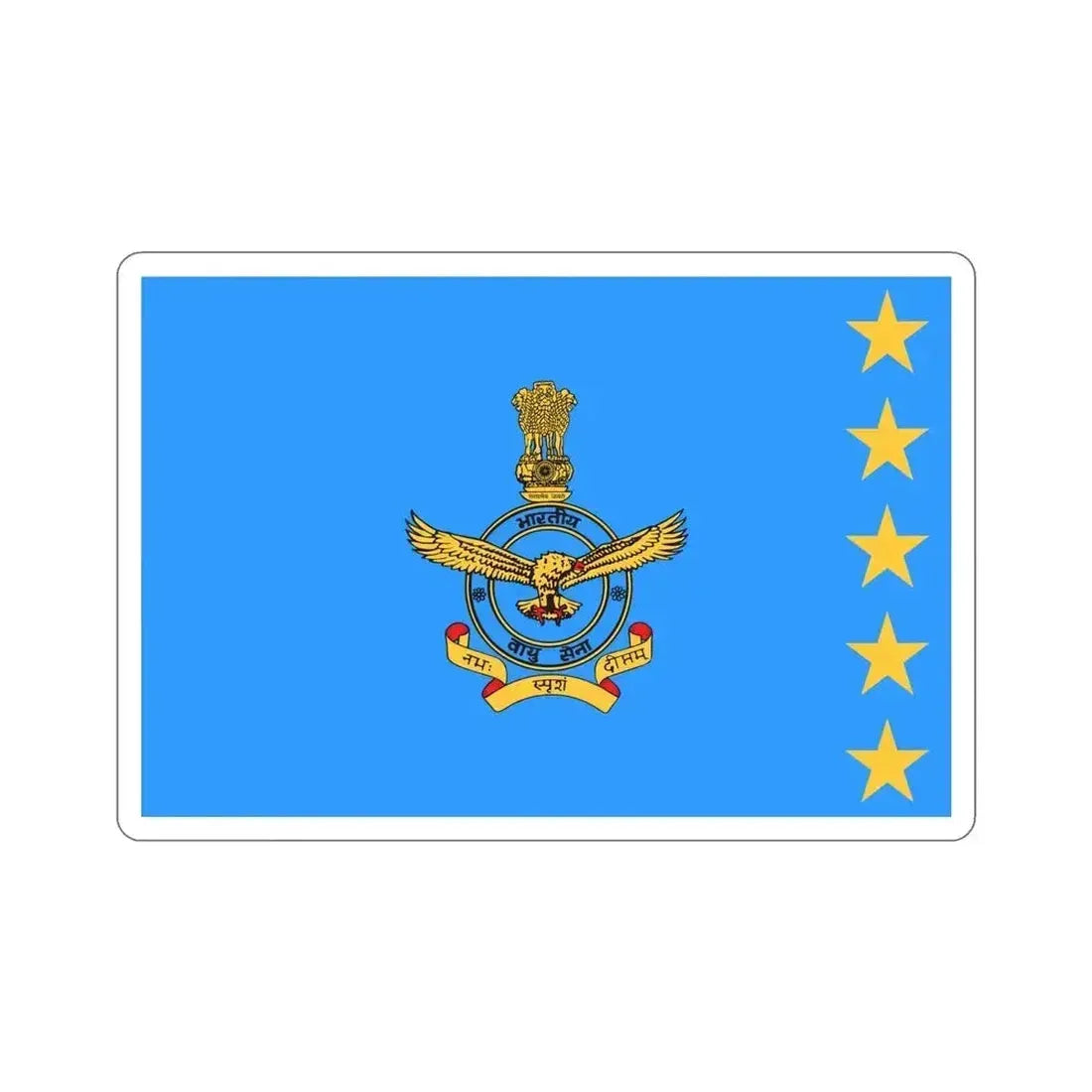 Flag of the Marshal of the Air Force (India) STICKER Vinyl Die-Cut Decal 6 Inch - The Sticker Space