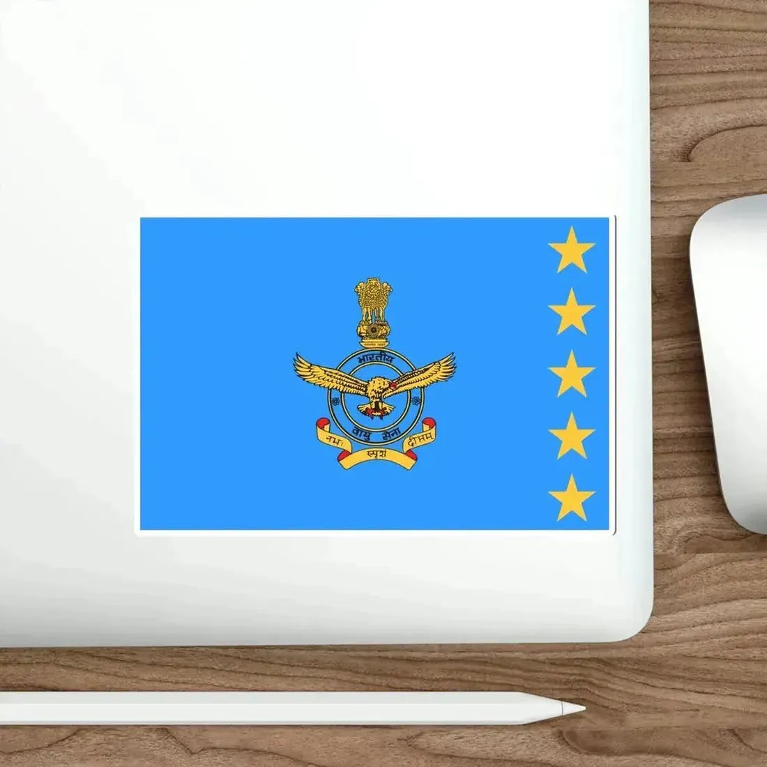 Flag of the Marshal of the Air Force (India) STICKER Vinyl Die-Cut Decal - The Sticker Space