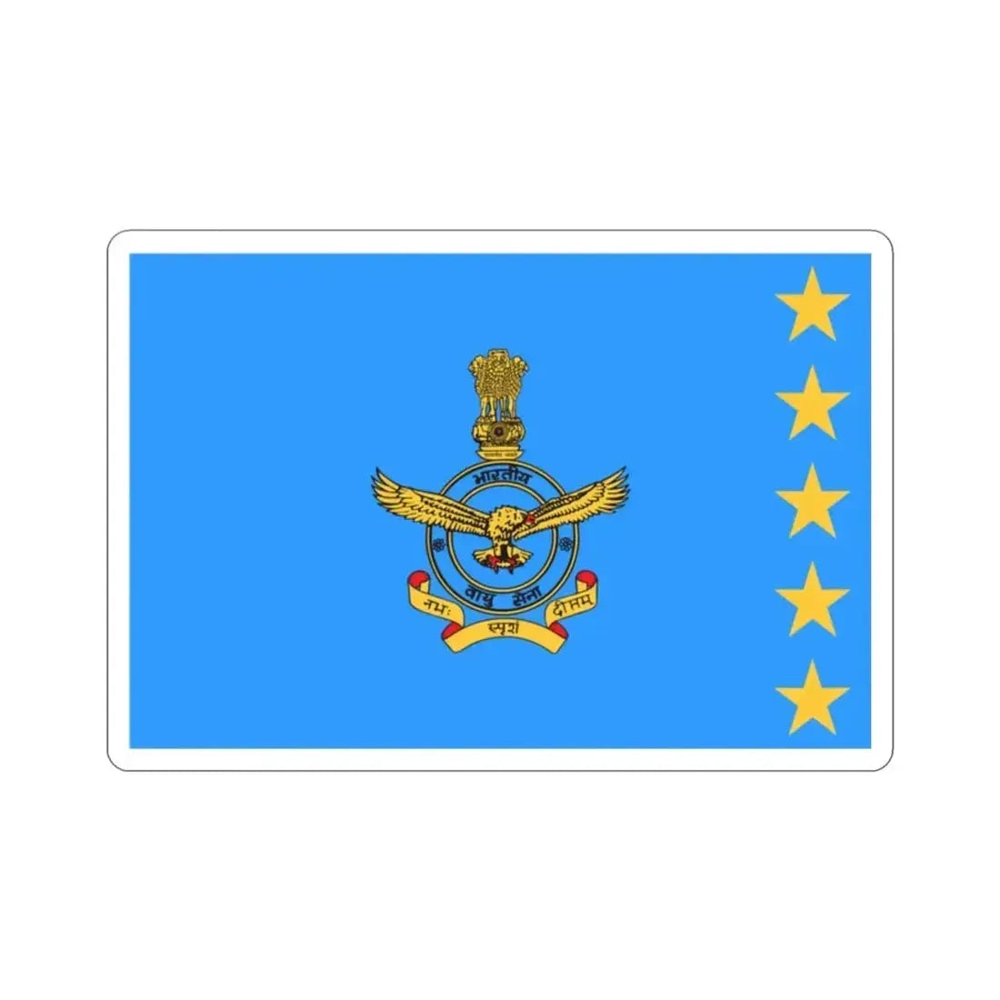 Flag of the Marshal of the Air Force (India) STICKER Vinyl Die-Cut Decal - The Sticker Space