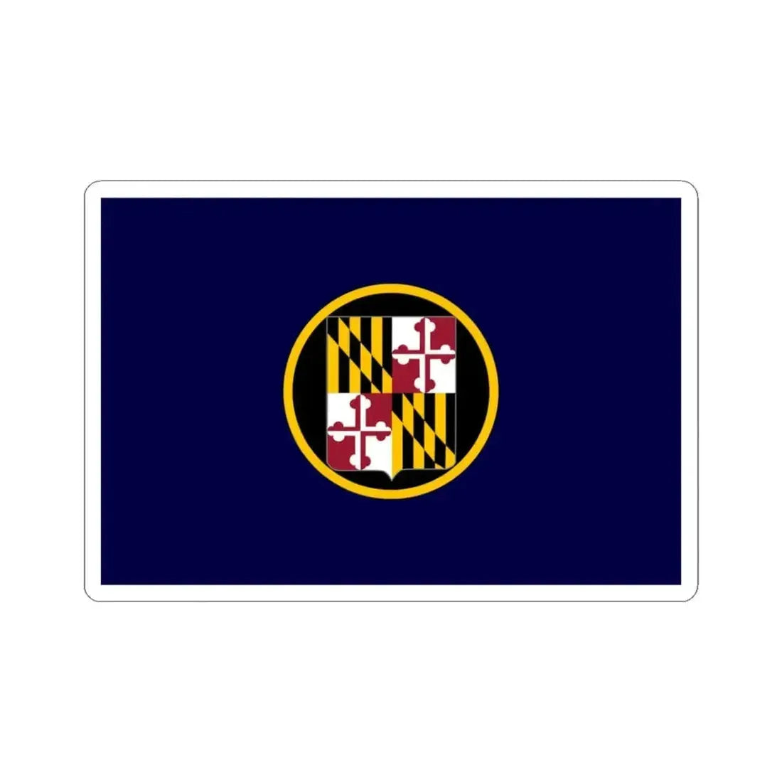 Flag of the Maryland National Guard (United States) STICKER Vinyl Kiss-Cut Decal 3 Inch White - The Sticker Space