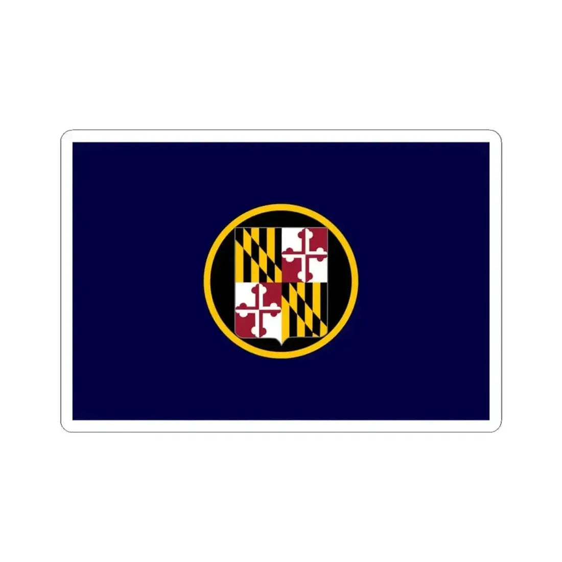 Flag of the Maryland National Guard (United States) STICKER Vinyl Kiss-Cut Decal 4 Inch White - The Sticker Space