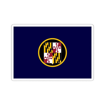 Flag of the Maryland National Guard (United States) STICKER Vinyl Kiss-Cut Decal 4 Inch White - The Sticker Space