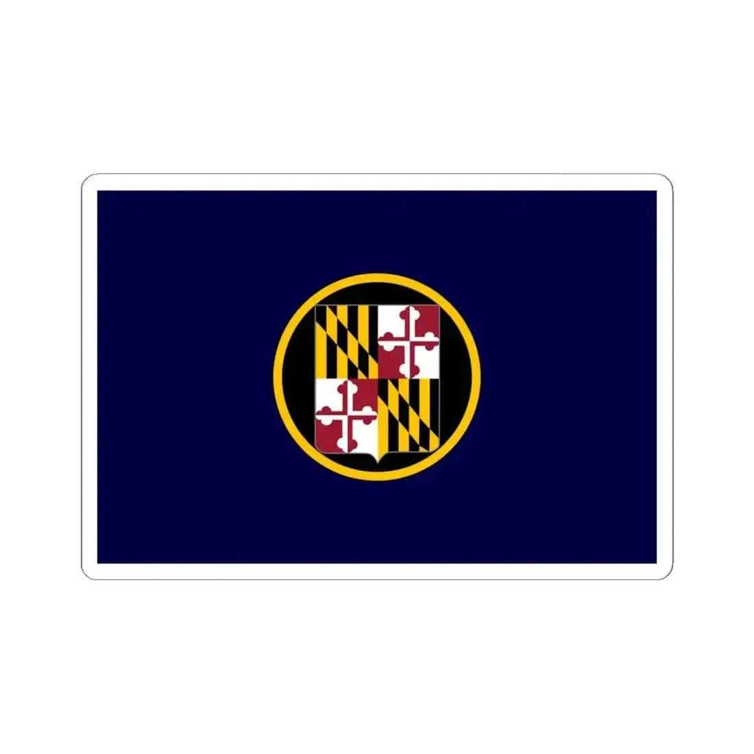 Flag of the Maryland National Guard (United States) STICKER Vinyl Kiss-Cut Decal 6 Inch White - The Sticker Space