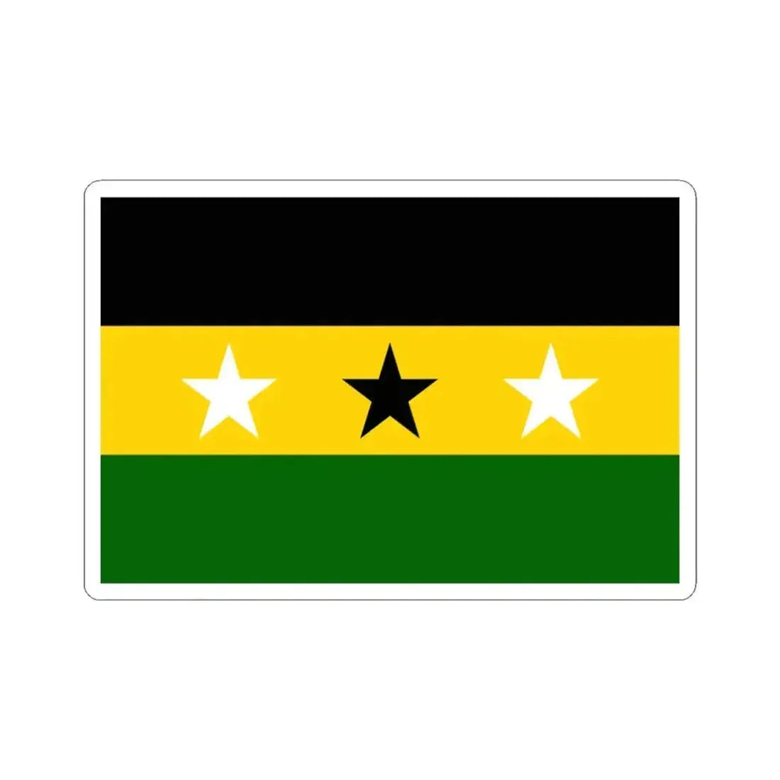 Flag of the Masalit (Chad) STICKER Vinyl Kiss-Cut Decal 3 Inch White - The Sticker Space