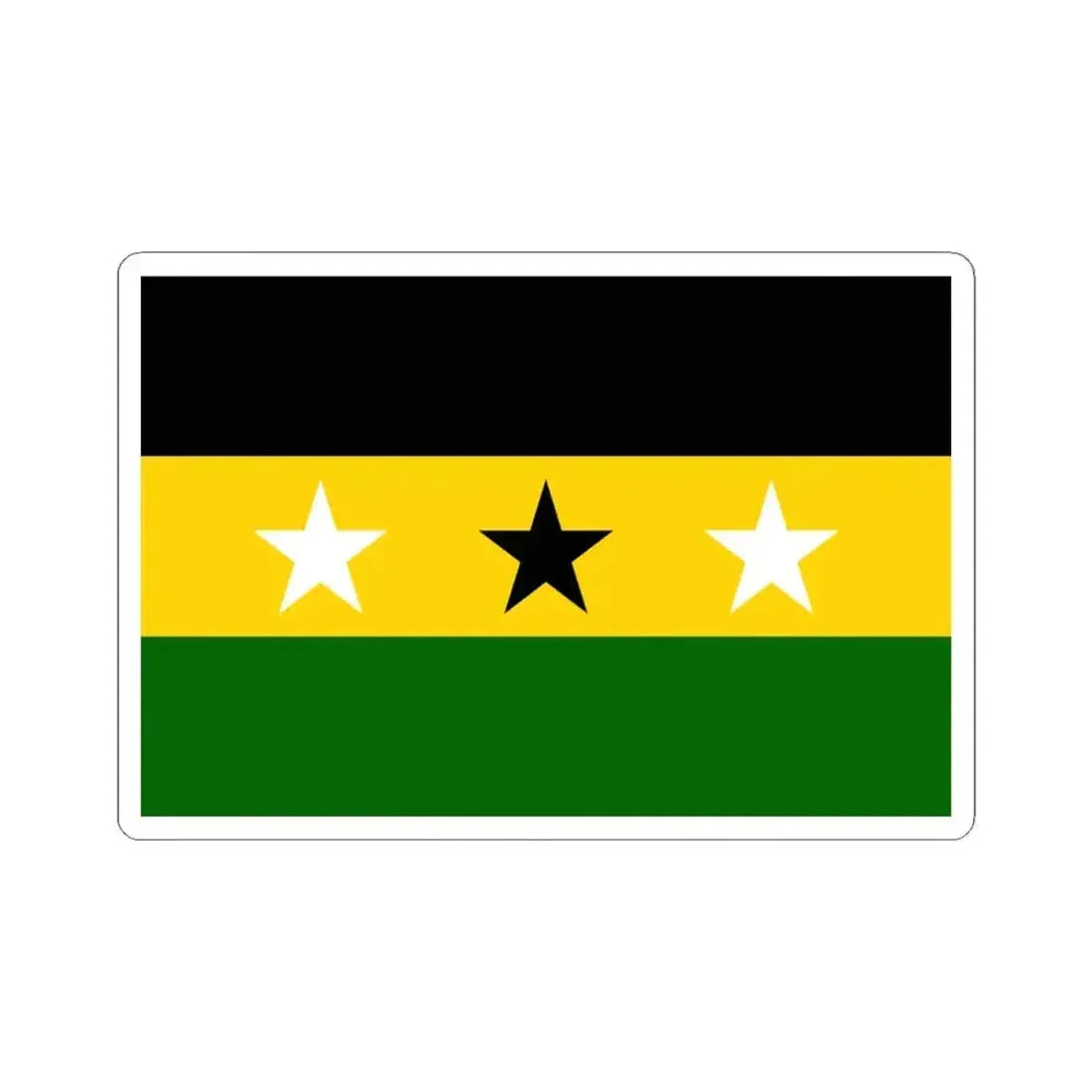 Flag of the Masalit (Chad) STICKER Vinyl Kiss-Cut Decal 4 Inch White - The Sticker Space