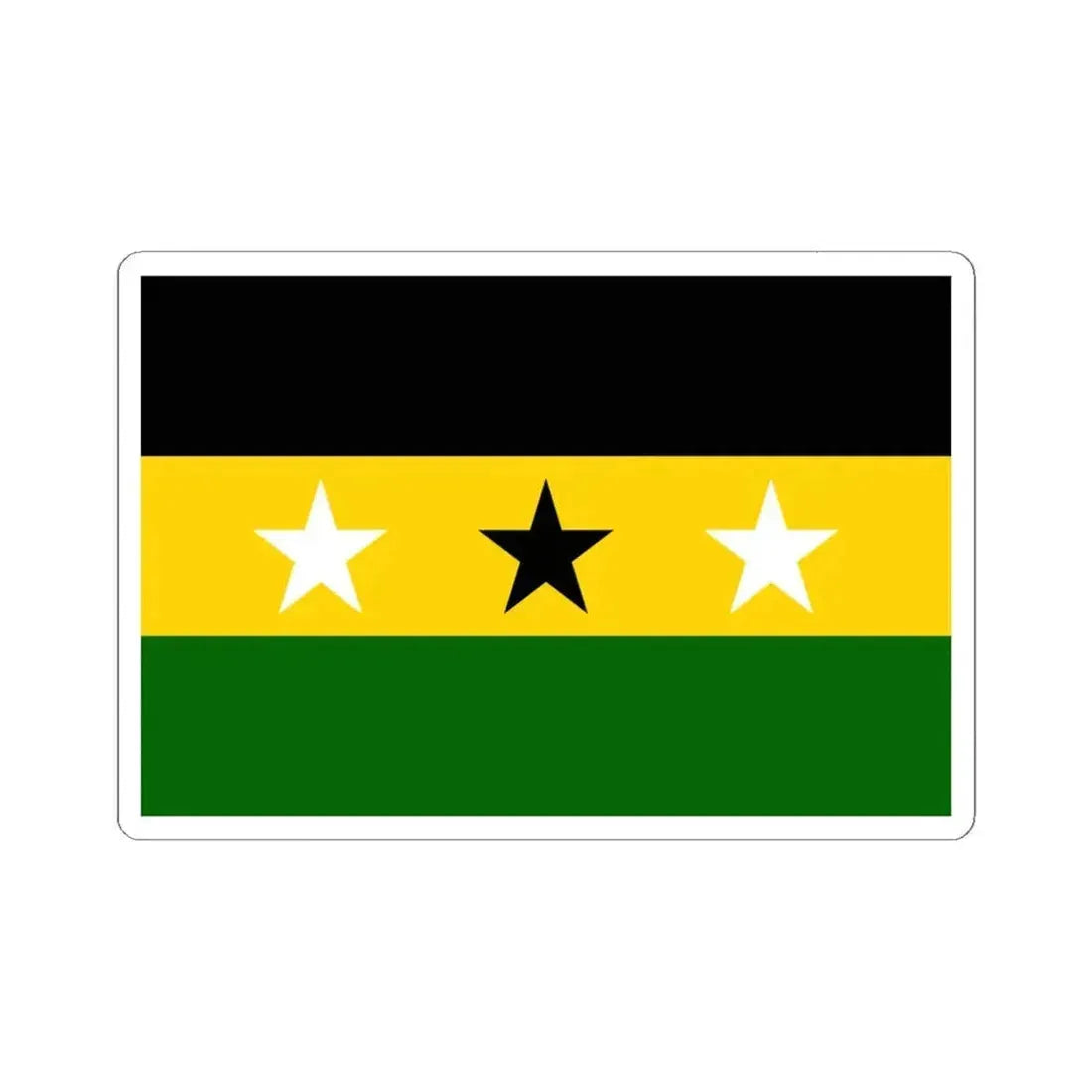 Flag of the Masalit (Chad) STICKER Vinyl Kiss-Cut Decal 6 Inch White - The Sticker Space