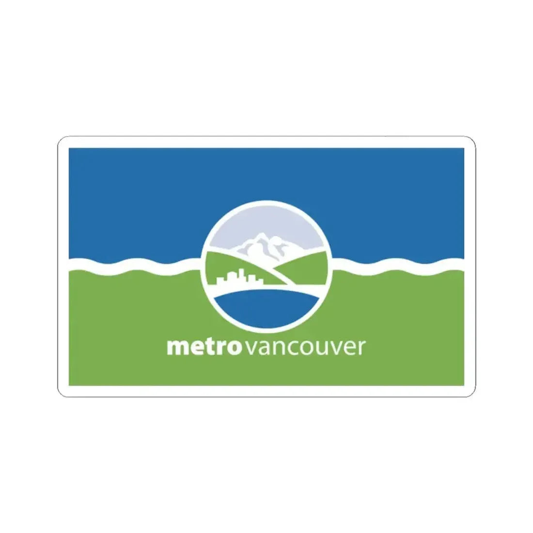 Flag of the Metro Vancouver Regional District (Canada) STICKER Vinyl Kiss-Cut Decal 2 Inch White - The Sticker Space