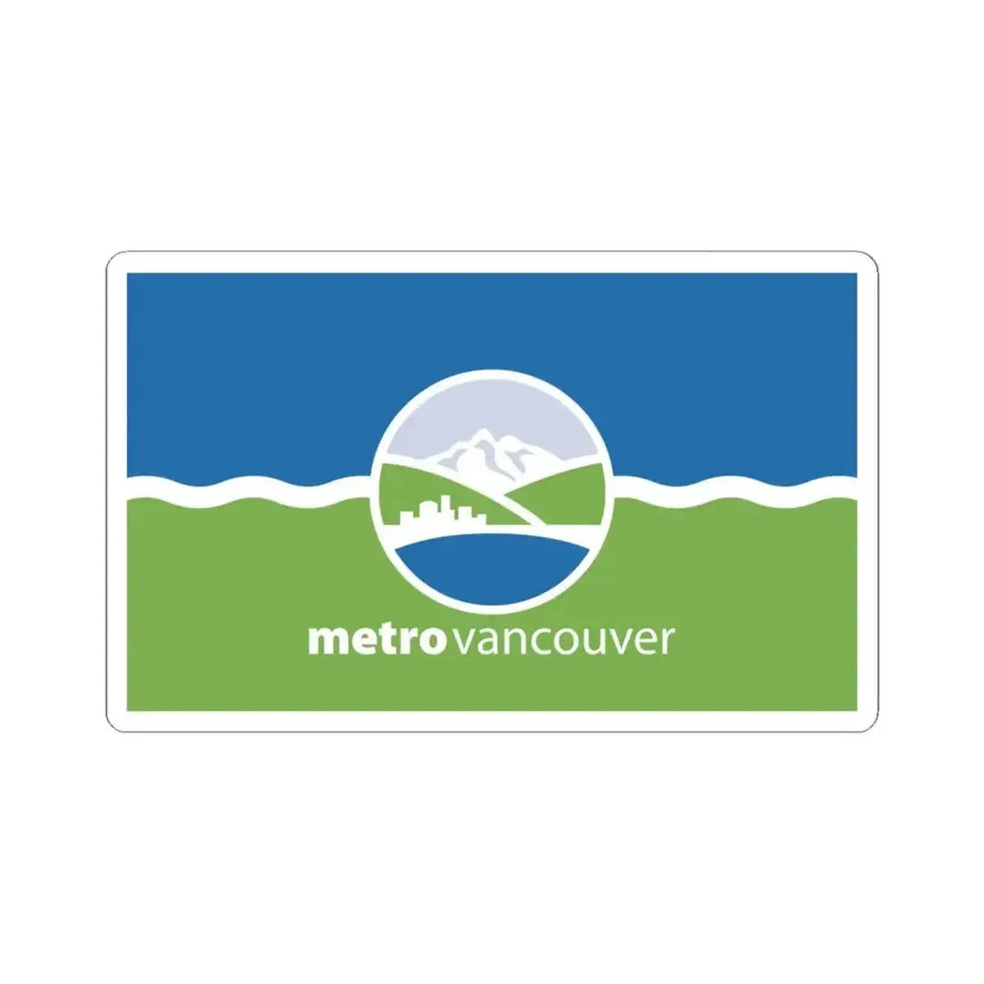 Flag of the Metro Vancouver Regional District (Canada) STICKER Vinyl Kiss-Cut Decal 6 Inch White - The Sticker Space