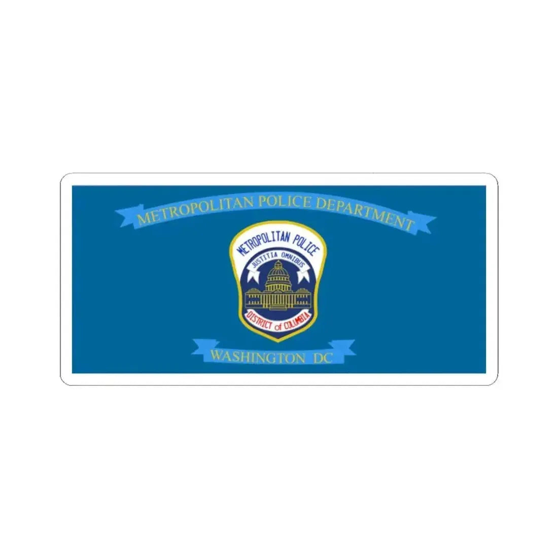 Flag of the Metropolitan Police Department of the District of Columbia (United States) STICKER Vinyl Kiss-Cut Decal 2 Inch White - The Sticker Space