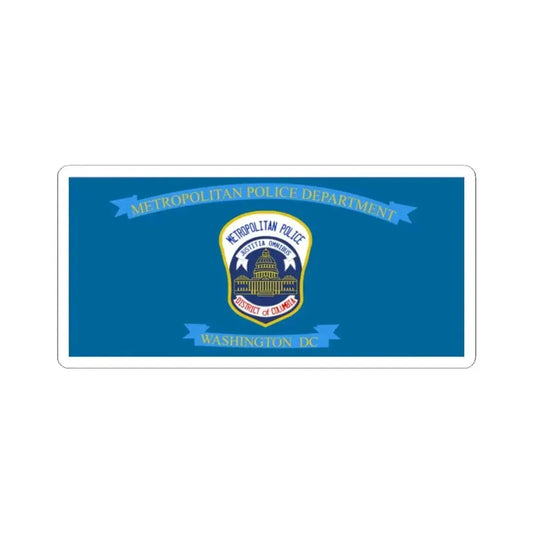 Flag of the Metropolitan Police Department of the District of Columbia (United States) STICKER Vinyl Kiss-Cut Decal 2 Inch White - The Sticker Space