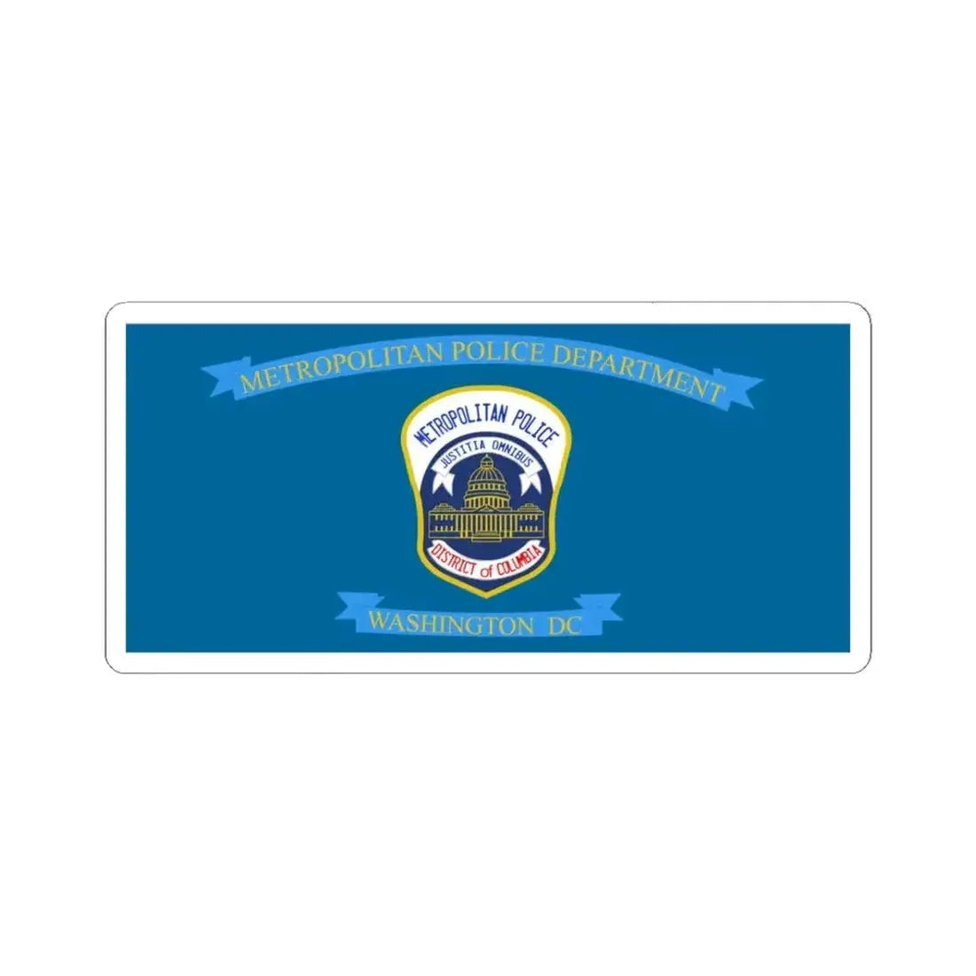 Flag of the Metropolitan Police Department of the District of Columbia (United States) STICKER Vinyl Kiss-Cut Decal 3 Inch White - The Sticker Space