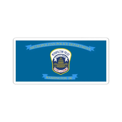 Flag of the Metropolitan Police Department of the District of Columbia (United States) STICKER Vinyl Kiss-Cut Decal 3 Inch White - The Sticker Space