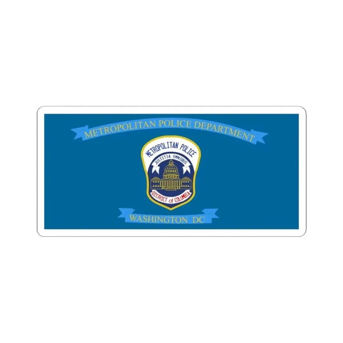 Flag of the Metropolitan Police Department of the District of Columbia (United States) STICKER Vinyl Kiss-Cut Decal 4 Inch White - The Sticker Space