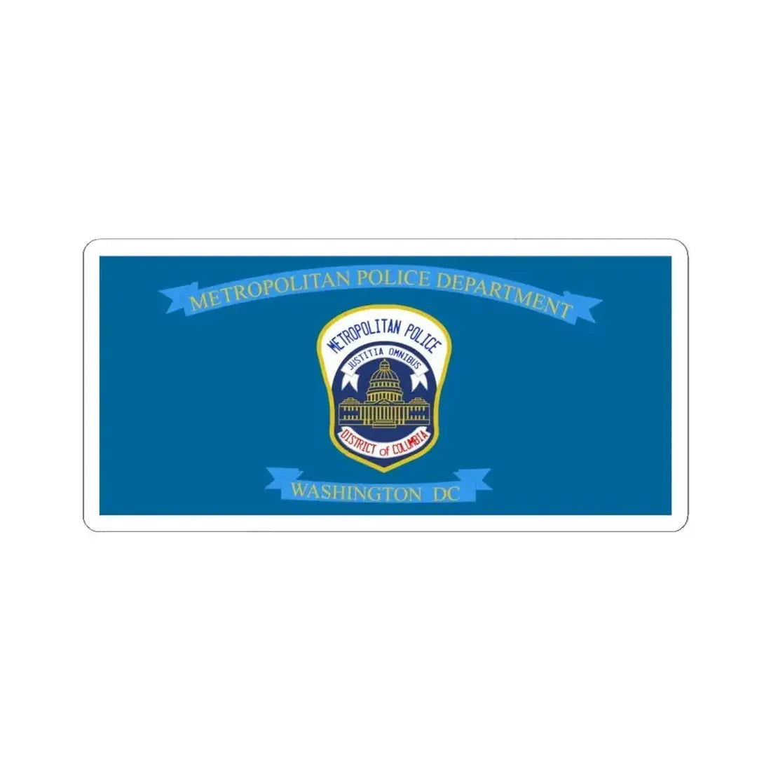 Flag of the Metropolitan Police Department of the District of Columbia (United States) STICKER Vinyl Kiss-Cut Decal 6 Inch White - The Sticker Space