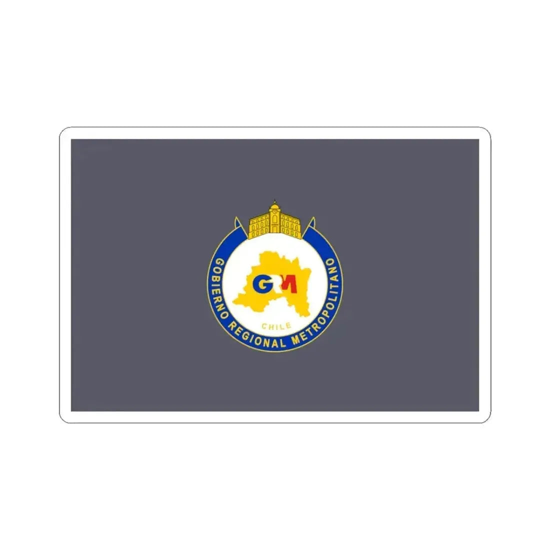 Flag of the Metropolitan Region Chile (Chile) STICKER Vinyl Kiss-Cut Decal 3 Inch White - The Sticker Space