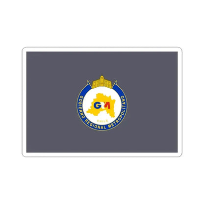 Flag of the Metropolitan Region Chile (Chile) STICKER Vinyl Kiss-Cut Decal 3 Inch White - The Sticker Space