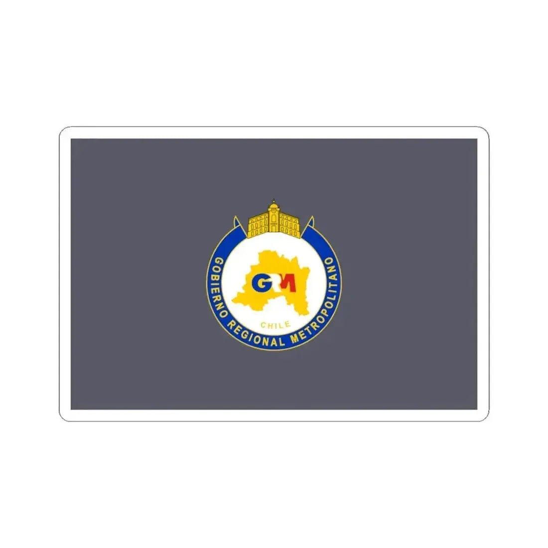 Flag of the Metropolitan Region Chile (Chile) STICKER Vinyl Kiss-Cut Decal 4 Inch White - The Sticker Space