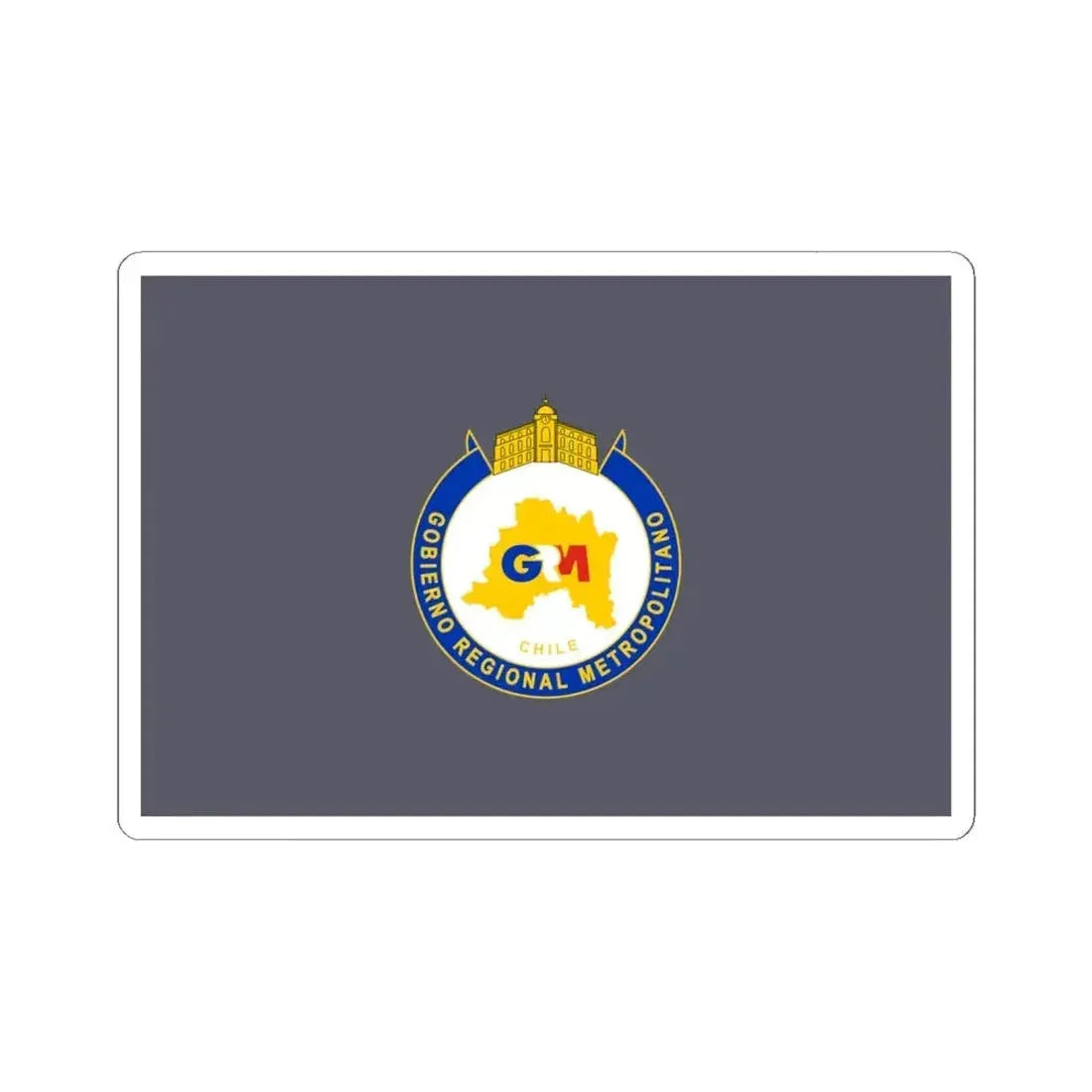 Flag of the Metropolitan Region Chile (Chile) STICKER Vinyl Kiss-Cut Decal 6 Inch White - The Sticker Space