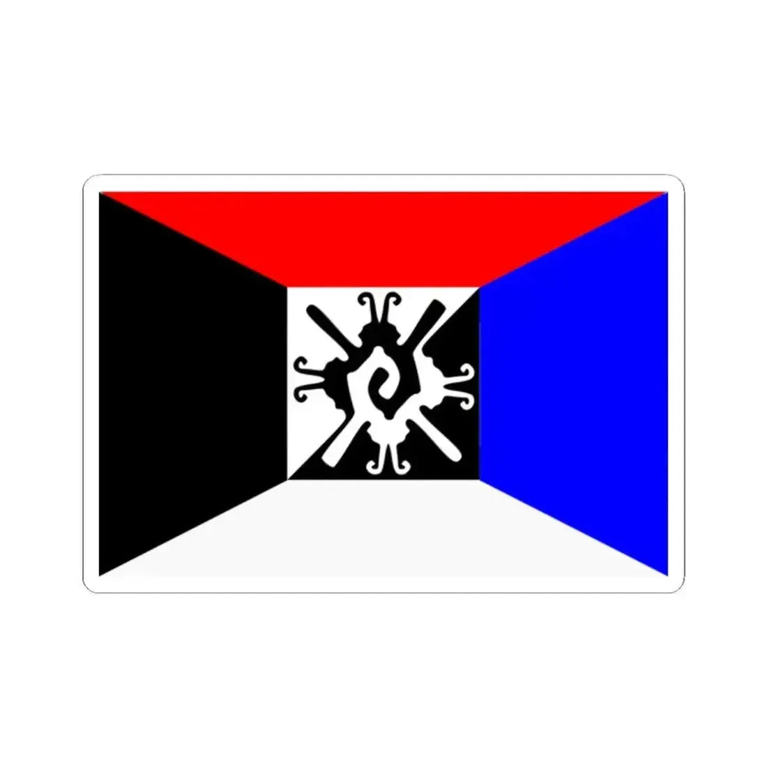 Flag of the Mexica Movement (United States) STICKER Vinyl Kiss-Cut Decal 2 Inch White - The Sticker Space