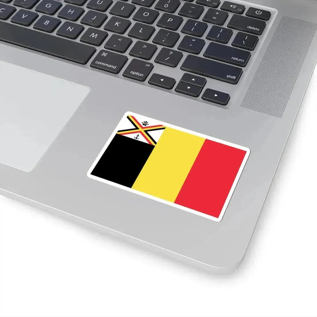 Flag of the Minister of Defence of Belgium 1959-1973 (Belgium) STICKER Vinyl Kiss-Cut Decal - The Sticker Space