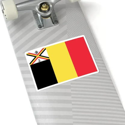 Flag of the Minister of Defence of Belgium 1959-1973 (Belgium) STICKER Vinyl Kiss-Cut Decal - The Sticker Space