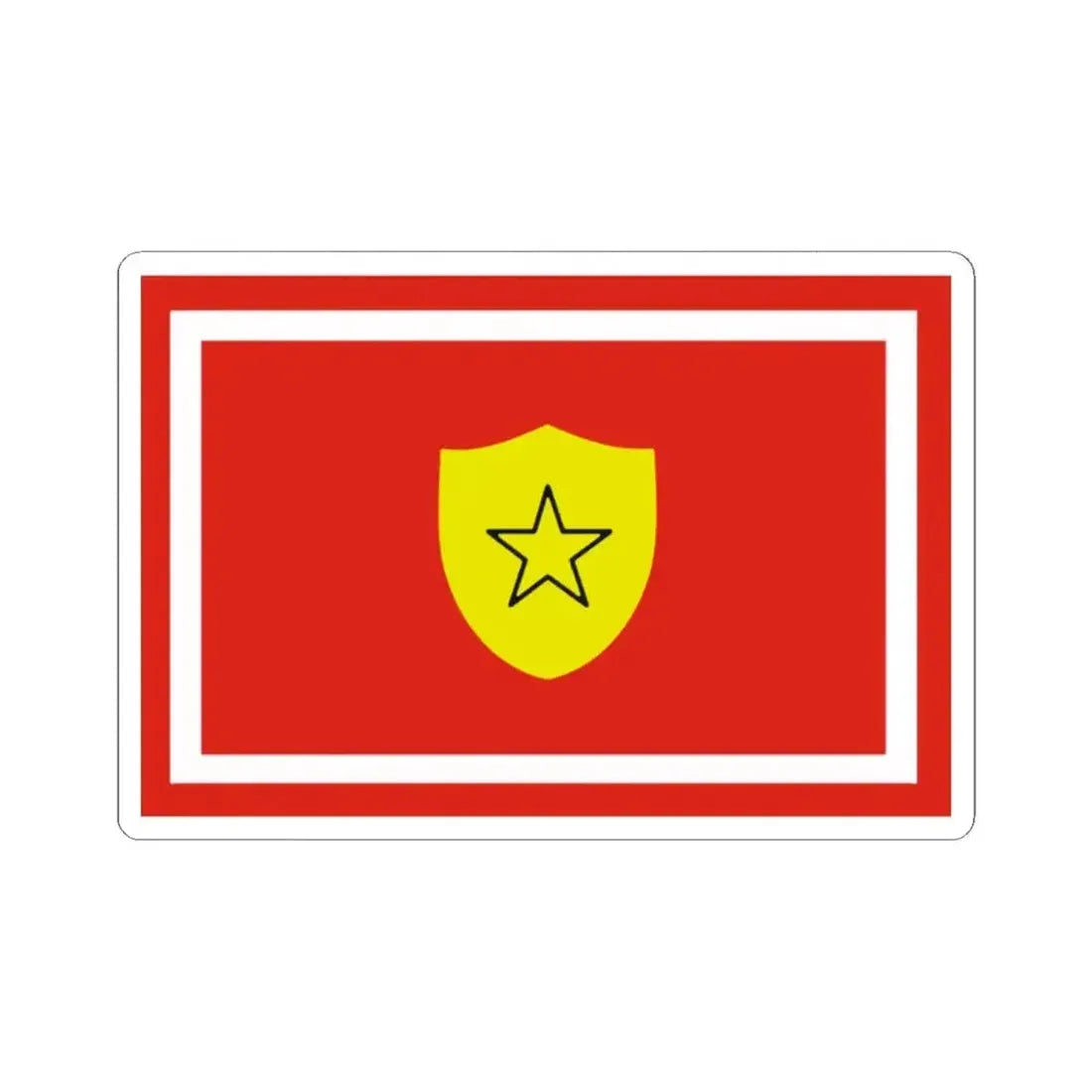 Flag of the Minister of the Revolutionary Armed Forces of Cuba (Cuba) STICKER Vinyl Kiss-Cut Decal 2 Inch White - The Sticker Space