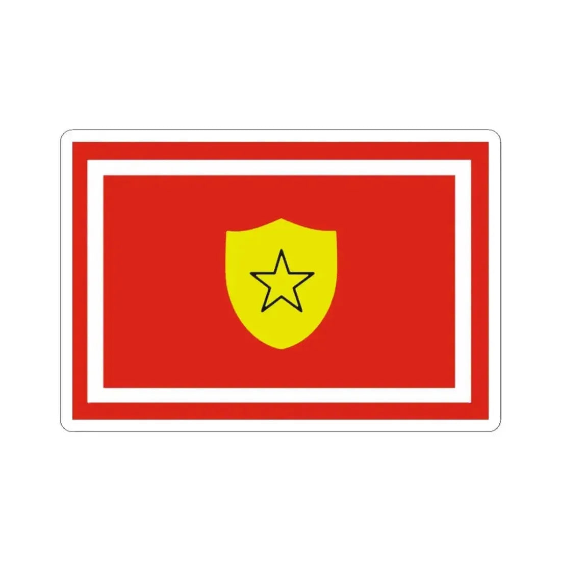 Flag of the Minister of the Revolutionary Armed Forces of Cuba (Cuba) STICKER Vinyl Kiss-Cut Decal 3 Inch White - The Sticker Space