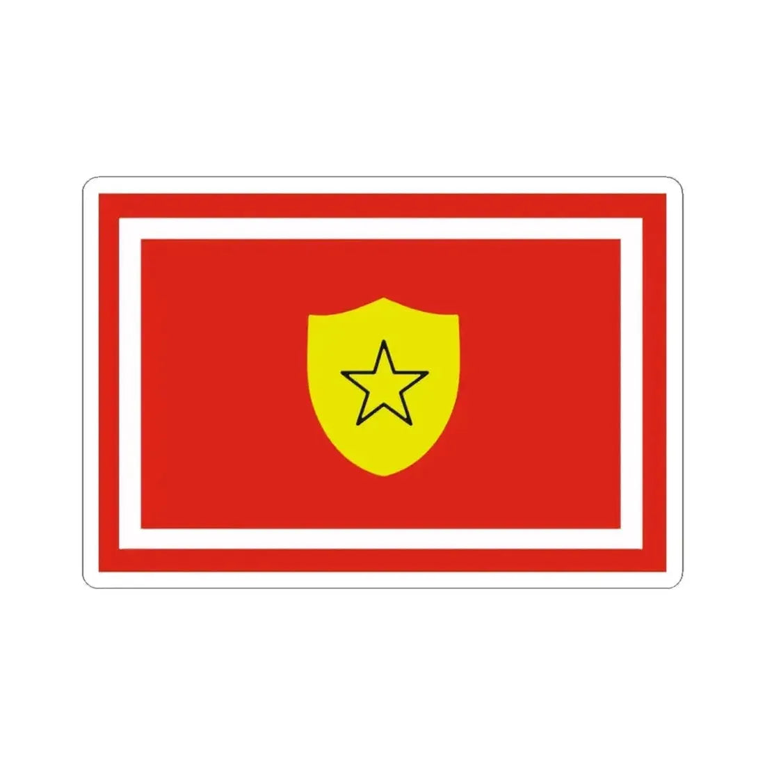 Flag of the Minister of the Revolutionary Armed Forces of Cuba (Cuba) STICKER Vinyl Kiss-Cut Decal 4 Inch White - The Sticker Space