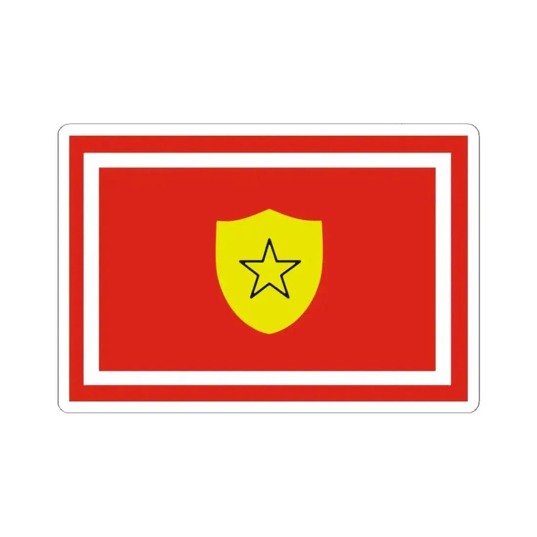 Flag of the Minister of the Revolutionary Armed Forces of Cuba (Cuba) STICKER Vinyl Kiss-Cut Decal 6 Inch White - The Sticker Space