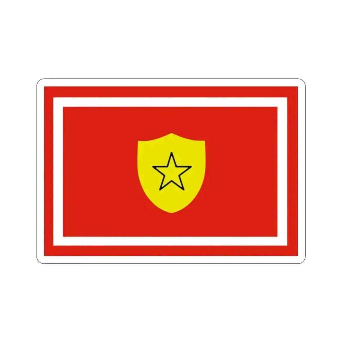 Flag of the Minister of the Revolutionary Armed Forces of Cuba STICKER Vinyl Die-Cut Decal 2 Inch - The Sticker Space