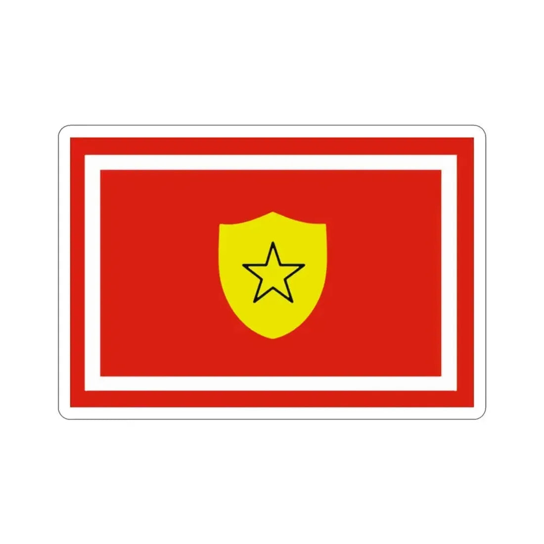 Flag of the Minister of the Revolutionary Armed Forces of Cuba STICKER Vinyl Die-Cut Decal 2 Inch - The Sticker Space