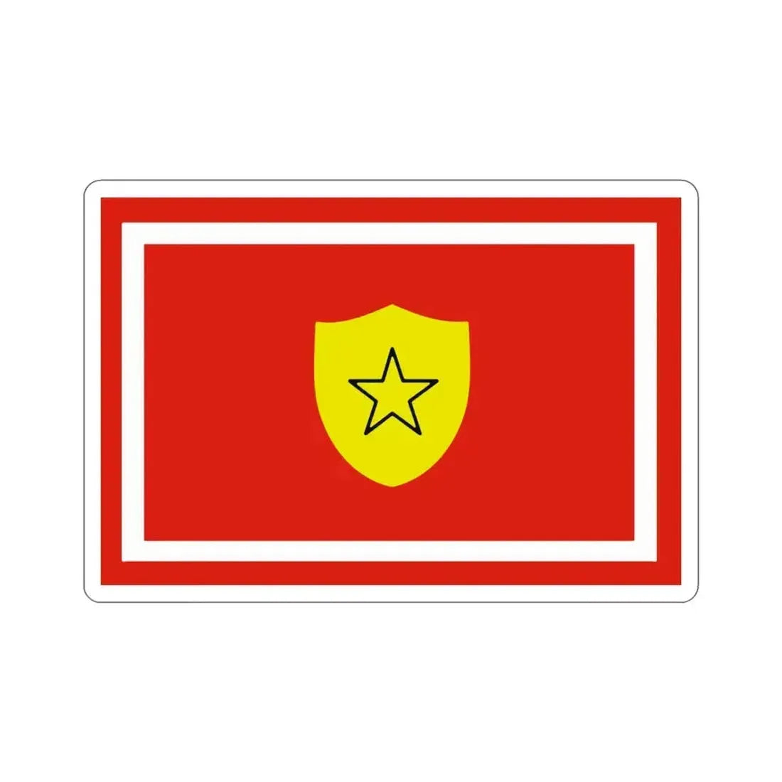 Flag of the Minister of the Revolutionary Armed Forces of Cuba STICKER Vinyl Die-Cut Decal 3 Inch - The Sticker Space