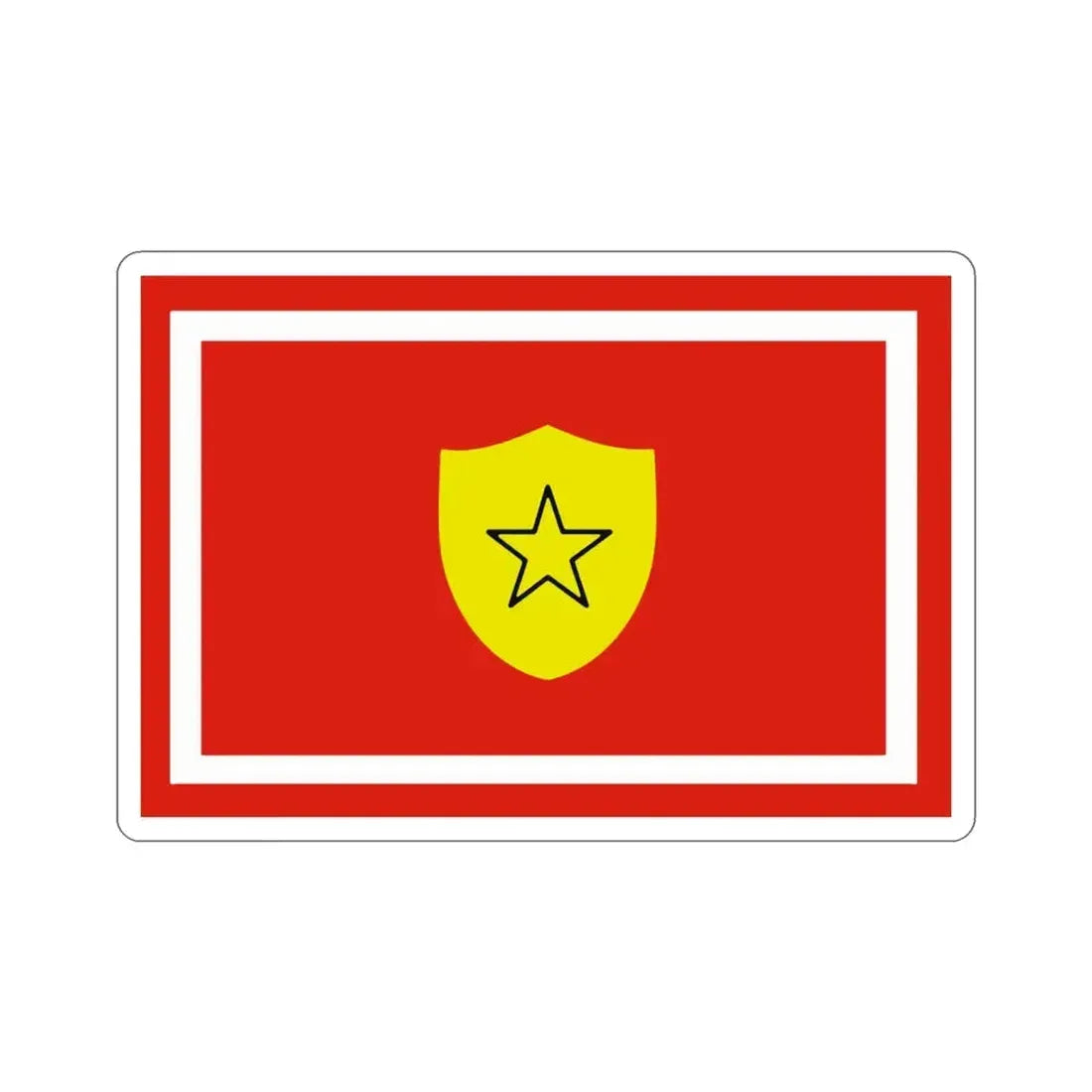 Flag of the Minister of the Revolutionary Armed Forces of Cuba STICKER Vinyl Die-Cut Decal 3 Inch - The Sticker Space