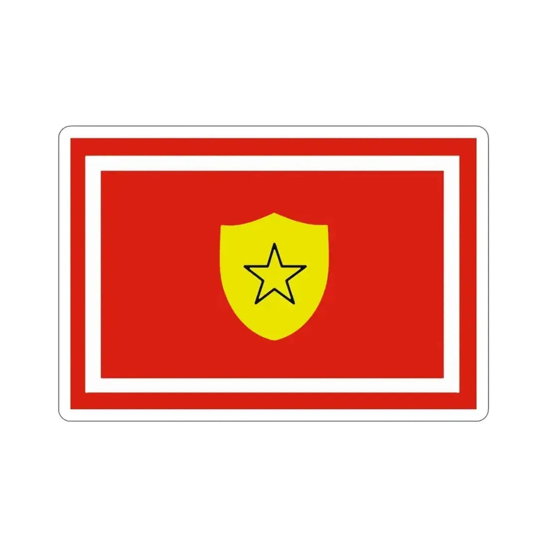 Flag of the Minister of the Revolutionary Armed Forces of Cuba STICKER Vinyl Die-Cut Decal 4 Inch - The Sticker Space