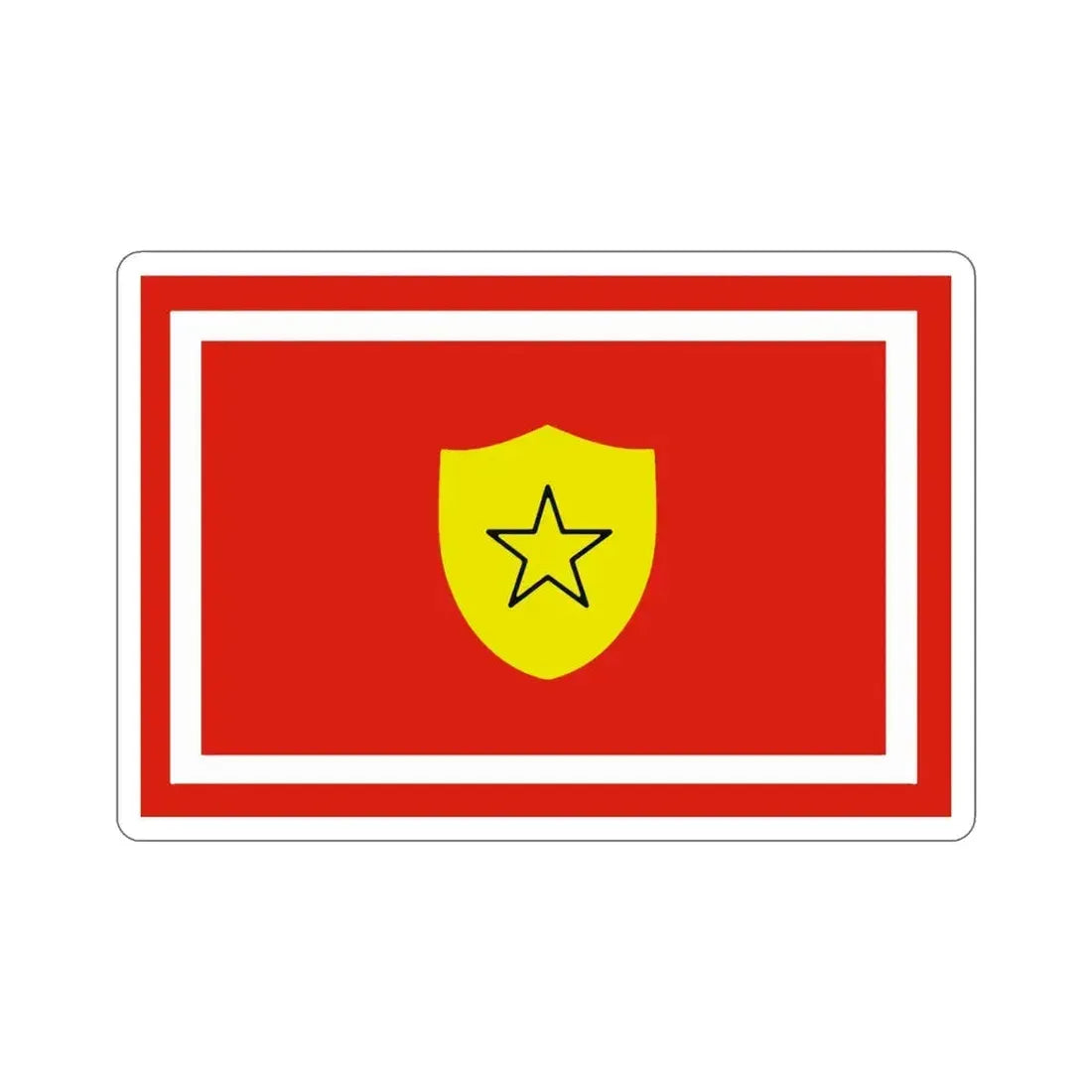 Flag of the Minister of the Revolutionary Armed Forces of Cuba STICKER Vinyl Die-Cut Decal 4 Inch - The Sticker Space