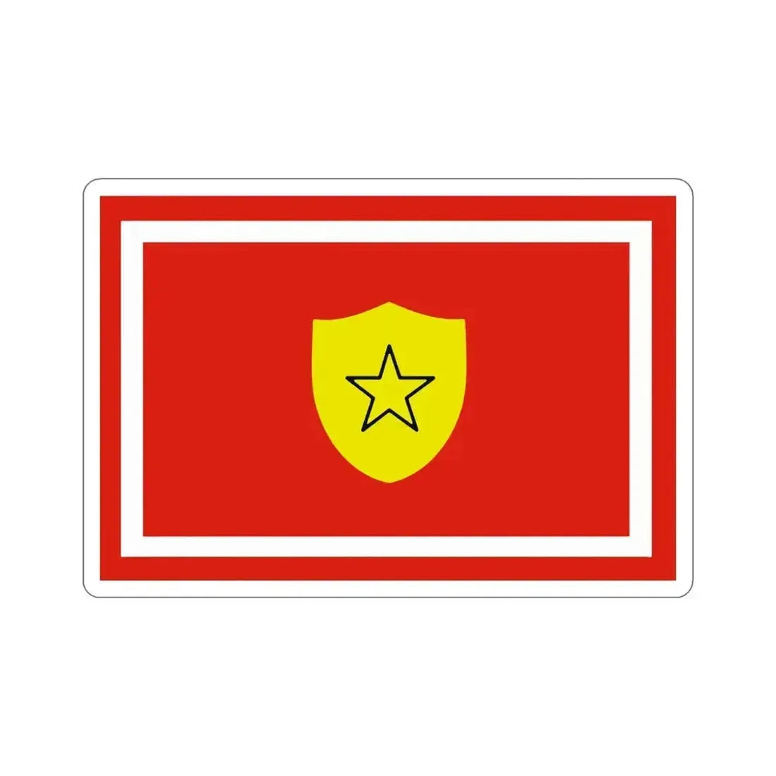 Flag of the Minister of the Revolutionary Armed Forces of Cuba STICKER Vinyl Die-Cut Decal 5 Inch - The Sticker Space