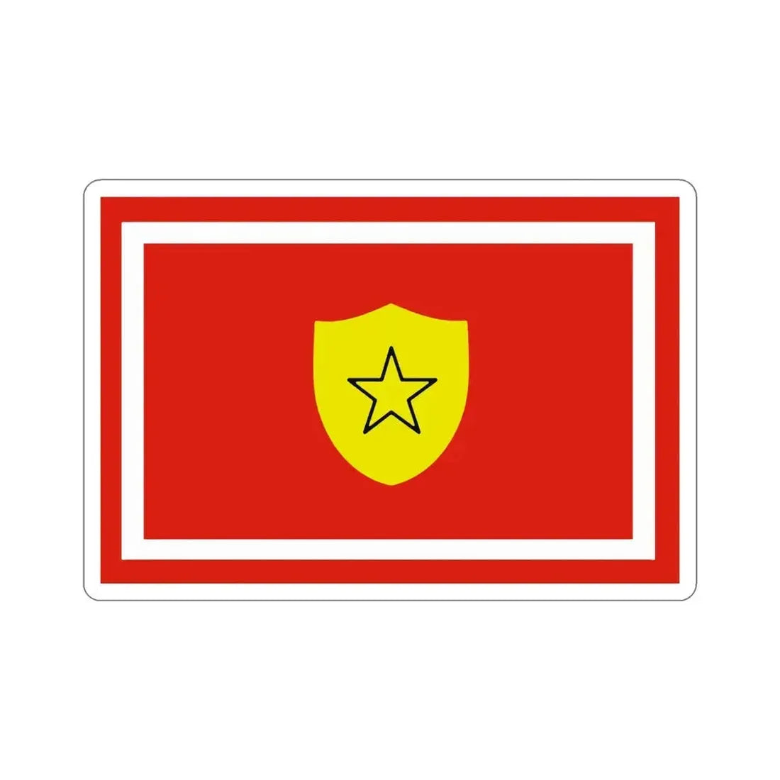 Flag of the Minister of the Revolutionary Armed Forces of Cuba STICKER Vinyl Die-Cut Decal 5 Inch - The Sticker Space