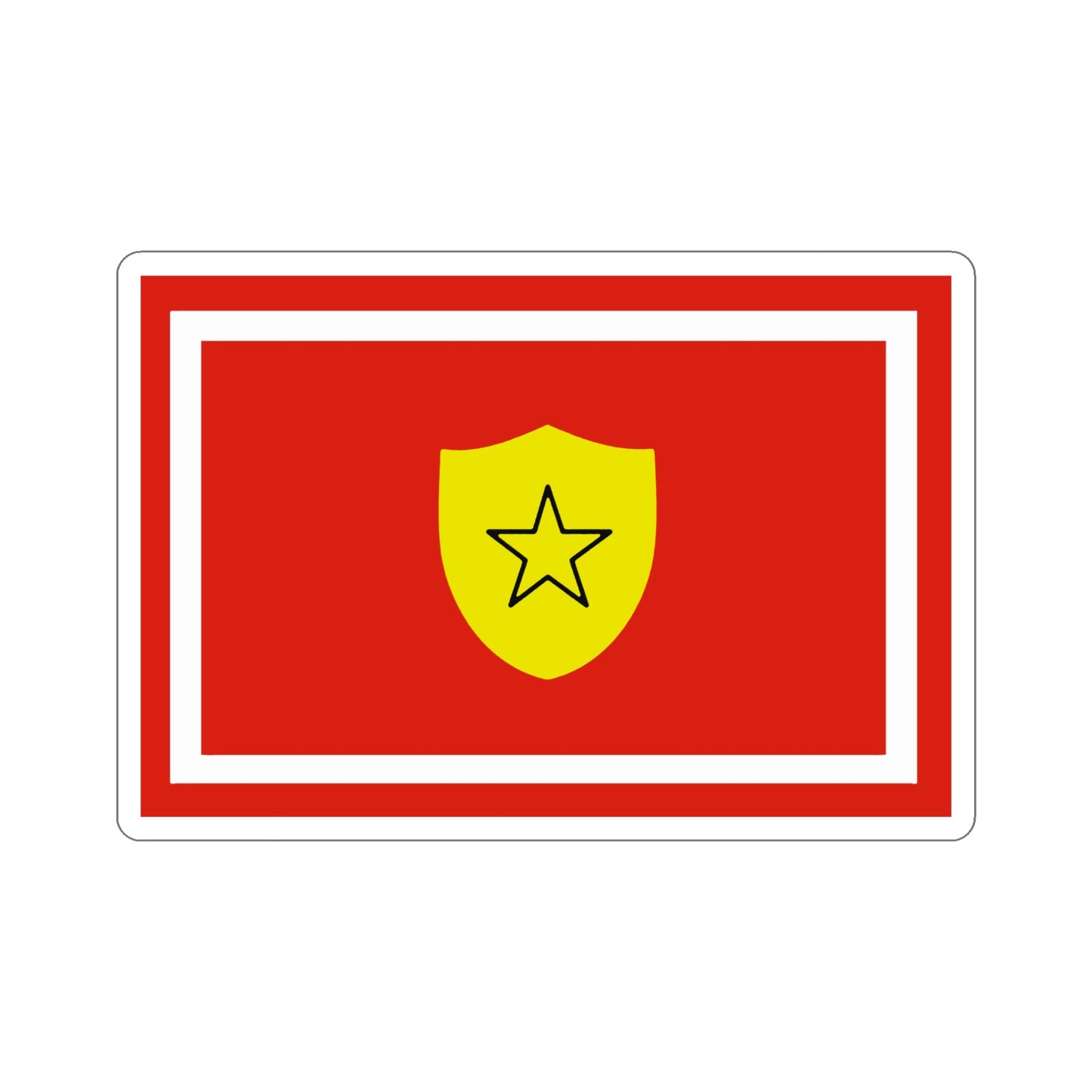 Flag of the Minister of the Revolutionary Armed Forces of Cuba STICKER Vinyl Die-Cut Decal-6 Inch-The Sticker Space