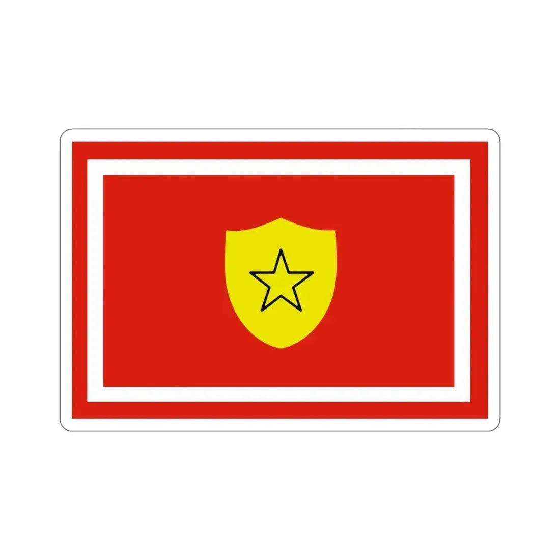 Flag of the Minister of the Revolutionary Armed Forces of Cuba STICKER Vinyl Die-Cut Decal 6 Inch - The Sticker Space