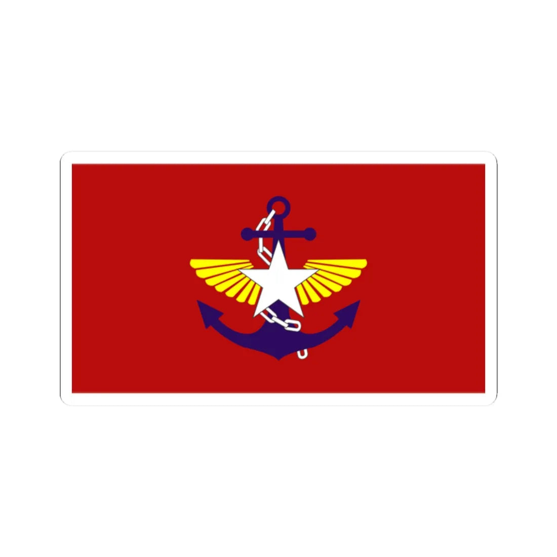 Flag of the Ministry of Defense Myanmar (Myanmar) STICKER Vinyl Kiss-Cut Decal 2 Inch White - The Sticker Space