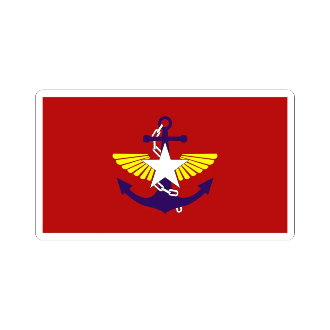 Flag of the Ministry of Defense Myanmar (Myanmar) STICKER Vinyl Kiss-Cut Decal 3 Inch White - The Sticker Space