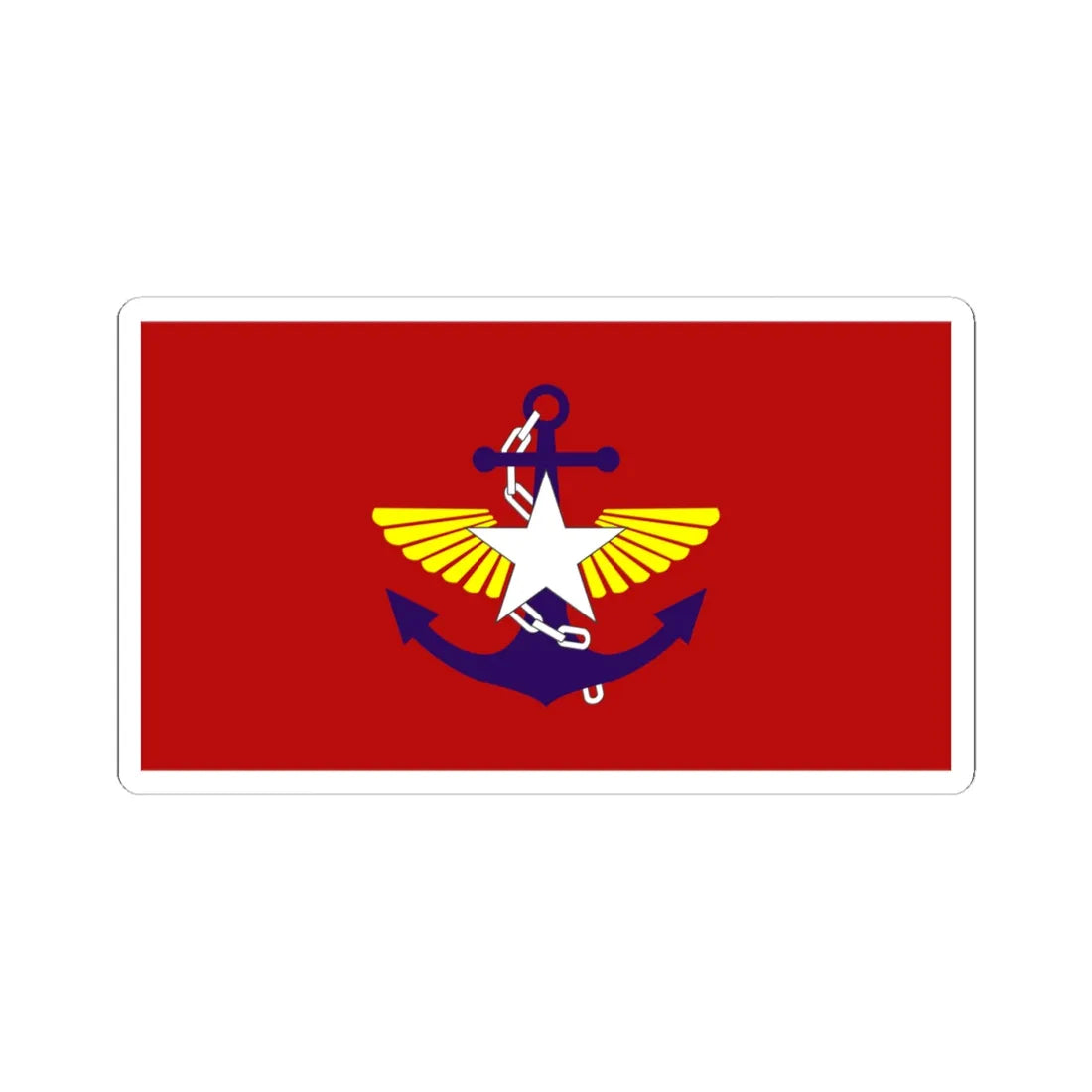 Flag of the Ministry of Defense Myanmar (Myanmar) STICKER Vinyl Kiss-Cut Decal 4 Inch White - The Sticker Space