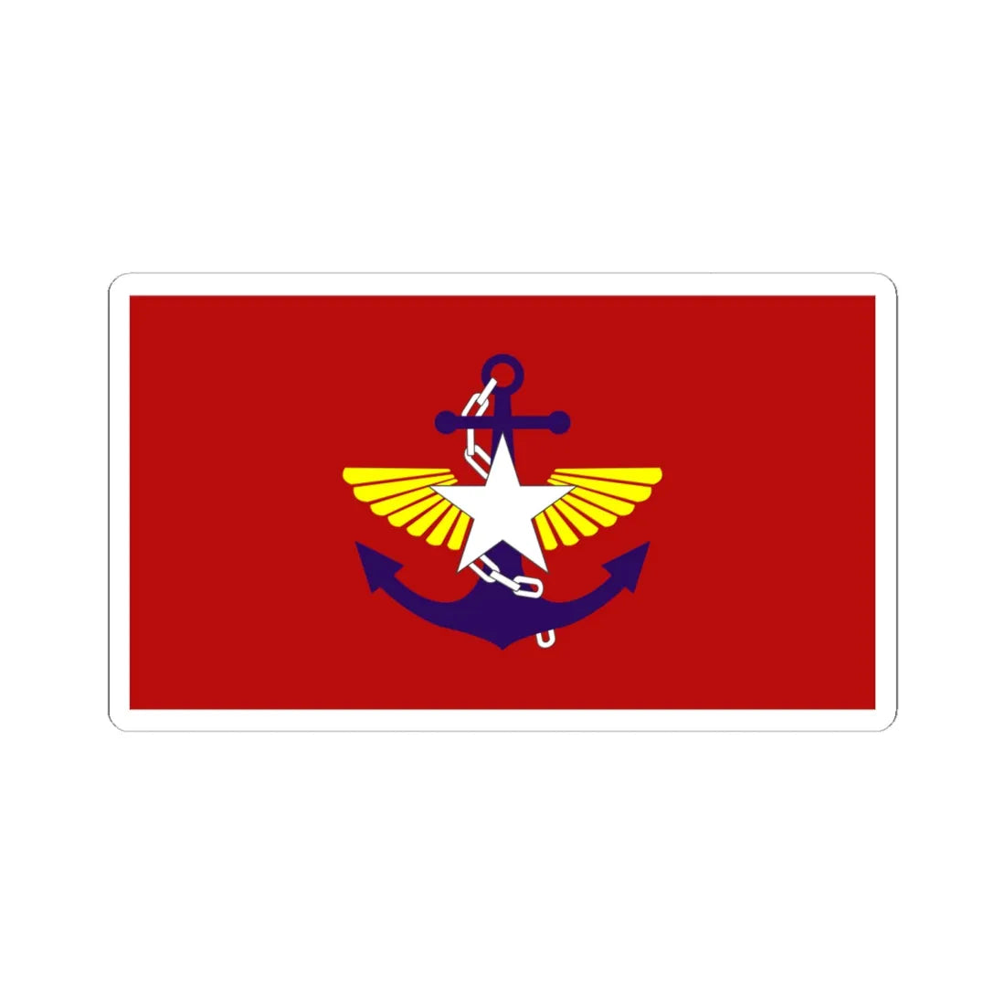 Flag of the Ministry of Defense Myanmar (Myanmar) STICKER Vinyl Kiss-Cut Decal 6 Inch White - The Sticker Space
