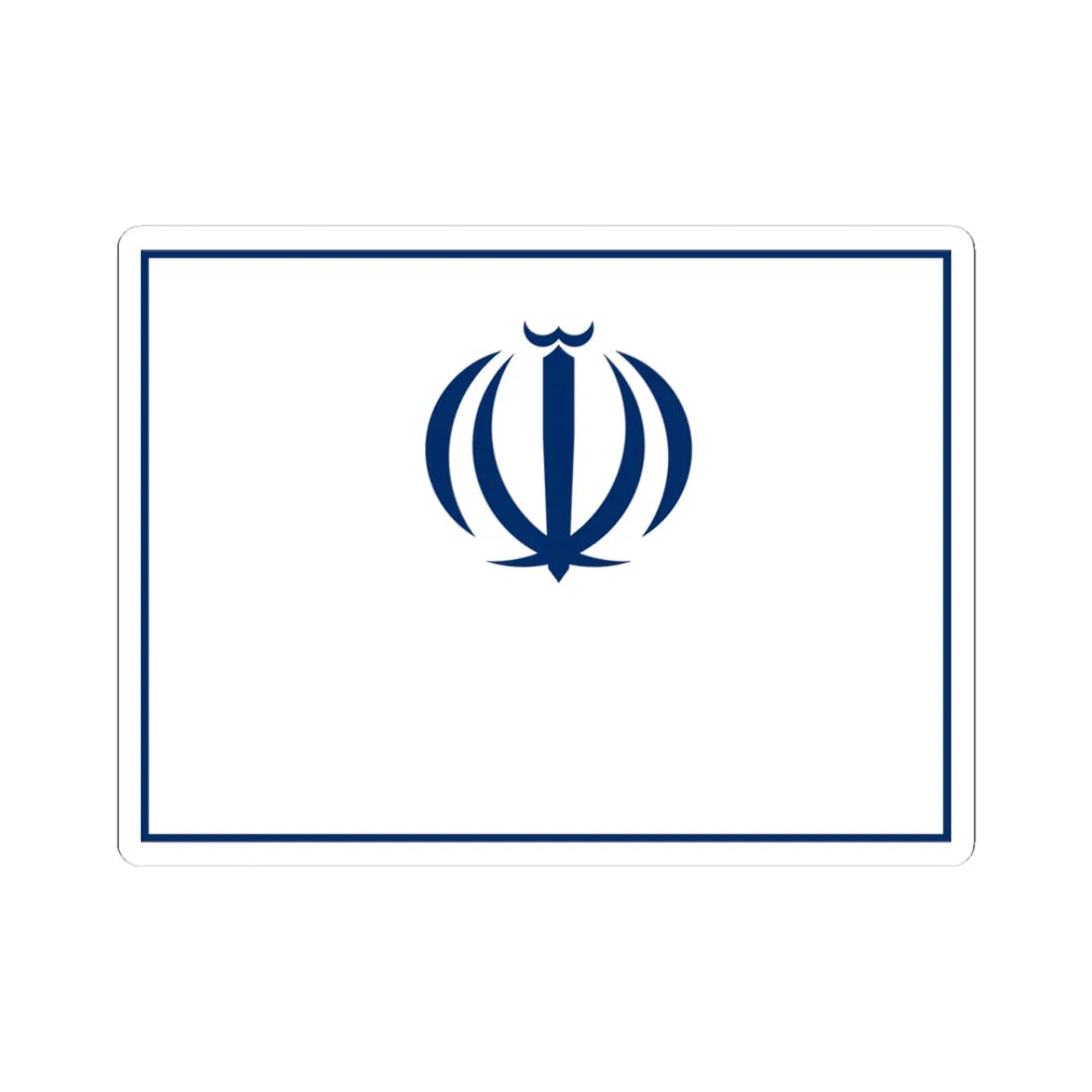 Flag of the Ministry of Economic Affairs and Finance Iran (Iran) STICKER Vinyl Kiss-Cut Decal 3 Inch White - The Sticker Space
