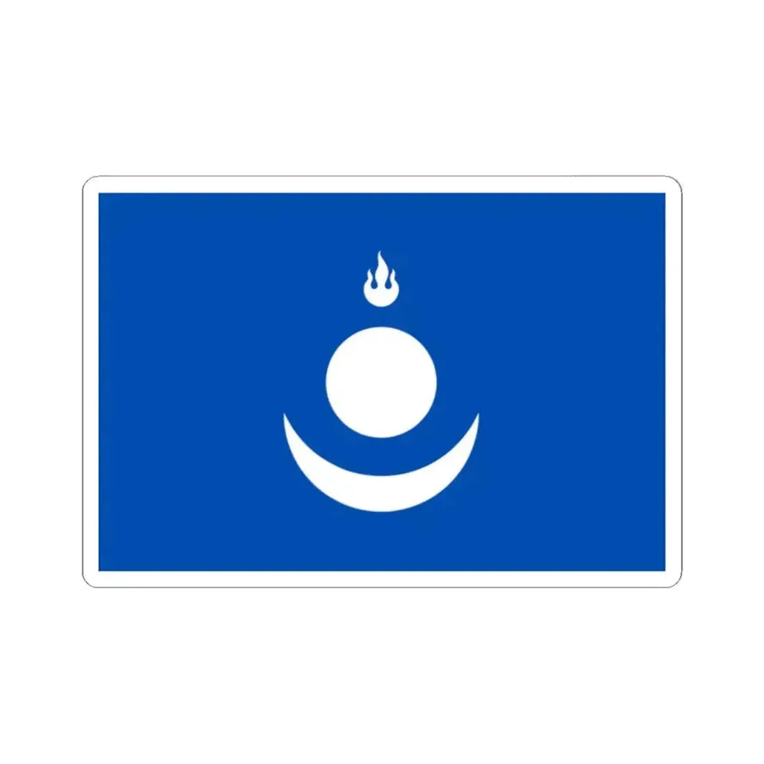 Flag of the Mongol Empire 3 (China) STICKER Vinyl Kiss-Cut Decal 2 Inch White - The Sticker Space