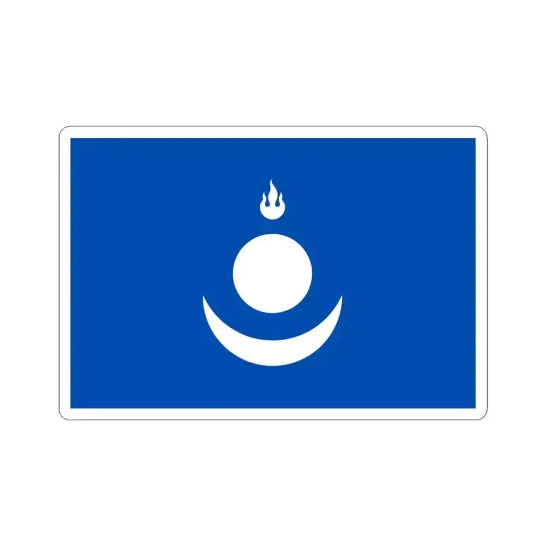 Flag of the Mongol Empire 3 (China) STICKER Vinyl Kiss-Cut Decal 3 Inch White - The Sticker Space