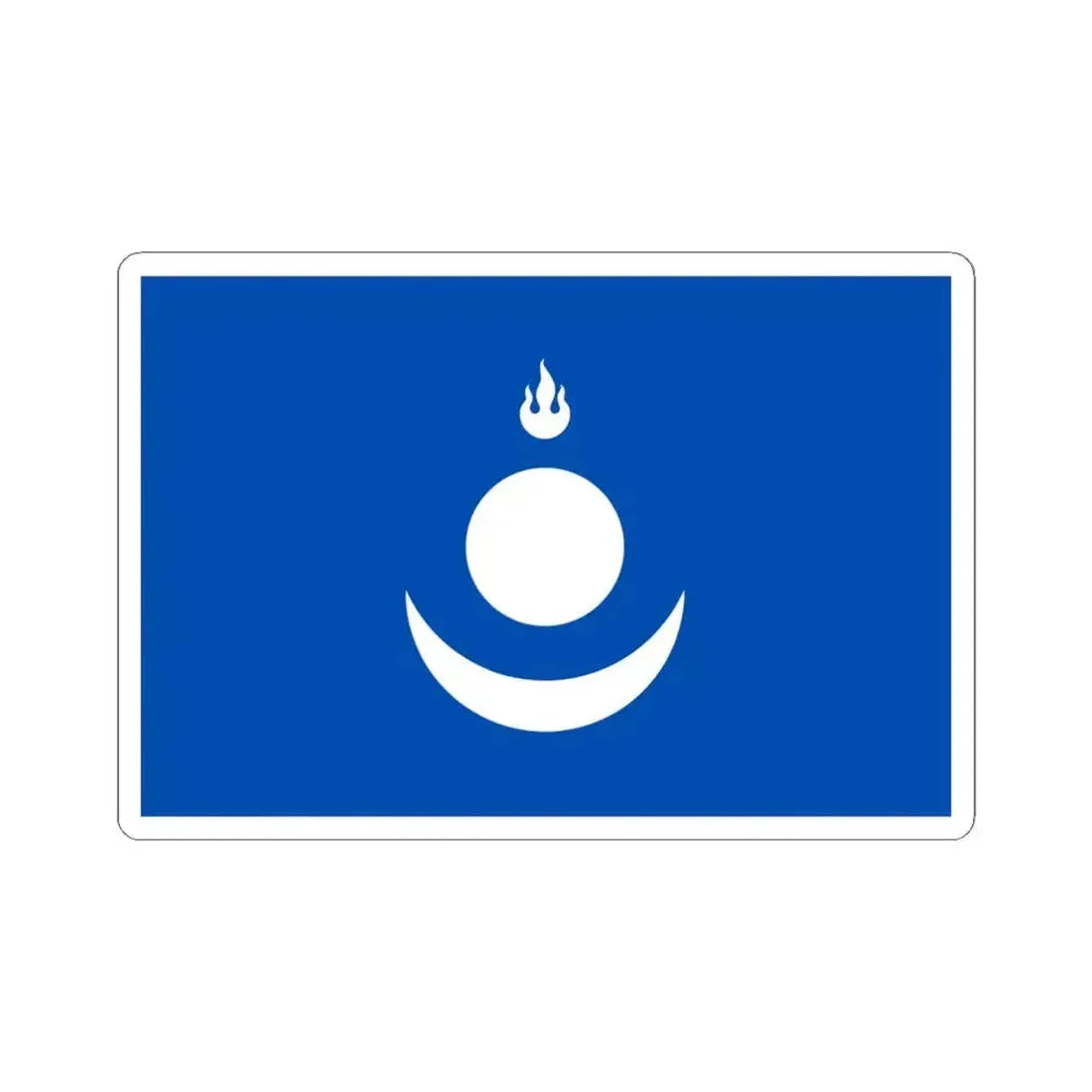 Flag of the Mongol Empire 3 (China) STICKER Vinyl Kiss-Cut Decal 4 Inch White - The Sticker Space