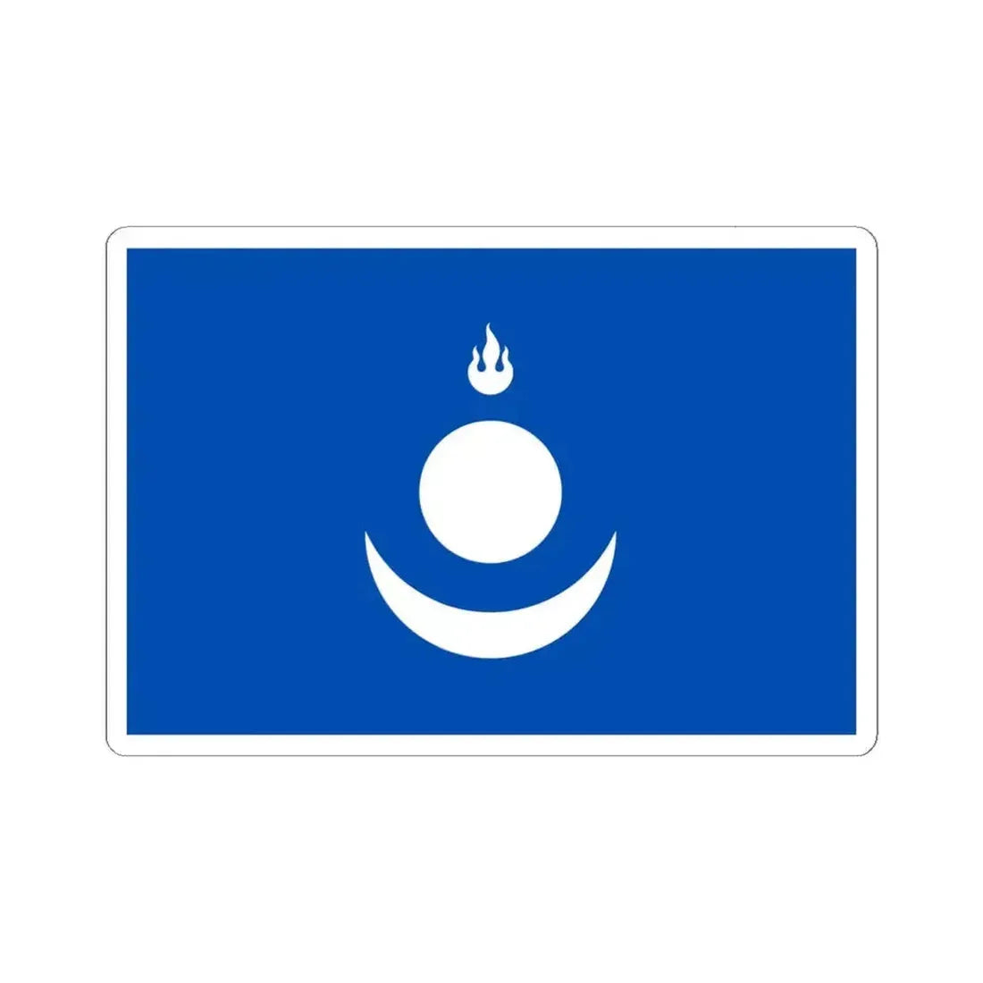 Flag of the Mongol Empire 3 (China) STICKER Vinyl Kiss-Cut Decal 6 Inch White - The Sticker Space