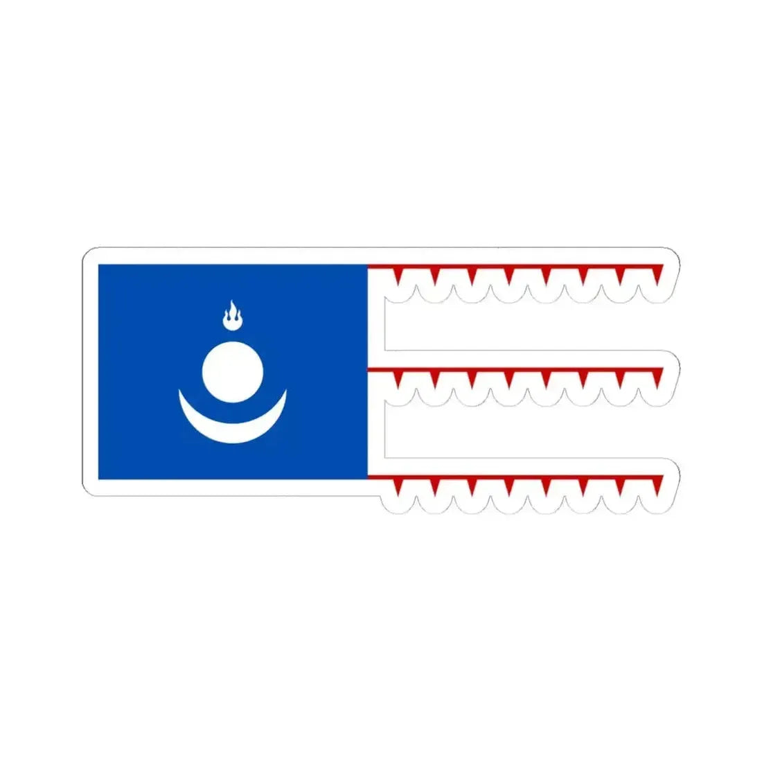 Flag of the Mongol Empire (China) STICKER Vinyl Kiss-Cut Decal 6 Inch White - The Sticker Space