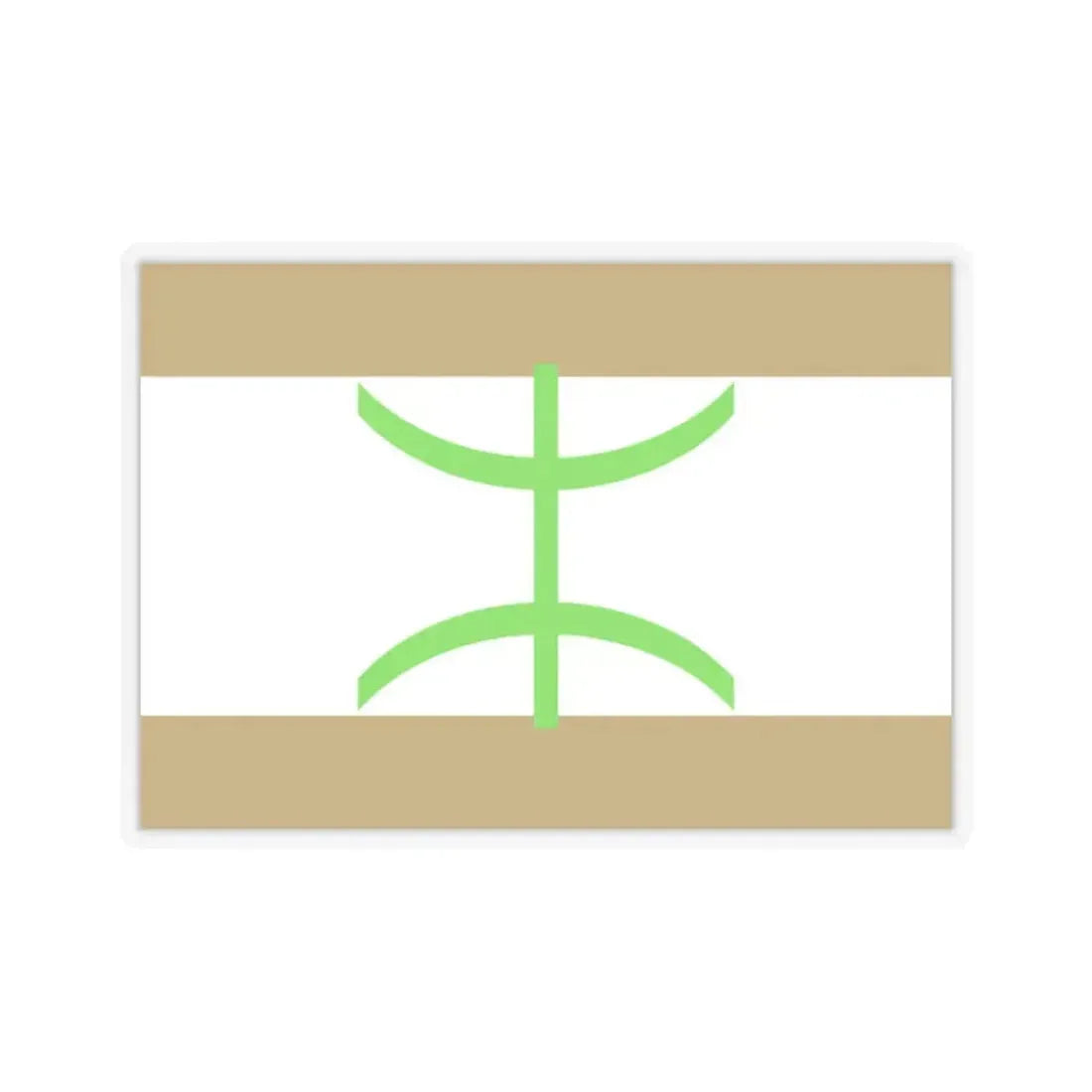 Flag of The Mozabite people - STICKER Vinyl Kiss-Cut Decal 2 Inch Transparent - The Sticker Space